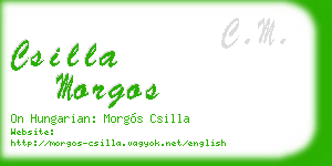 csilla morgos business card
