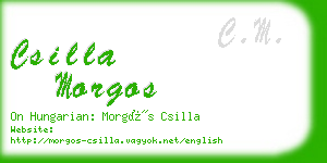 csilla morgos business card